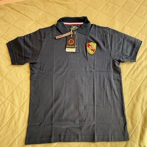 Duca Blanca Navy Men's Black Polo Shirt.